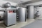 The image shows the heat pump system in the house of the future.