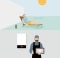The image shows a figure on a lounger in the sun and a figure at a heating system.